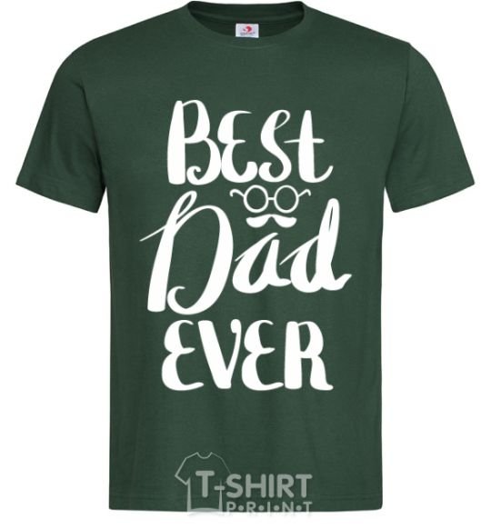 Men's T-Shirt Best dad ever glasses bottle-green фото