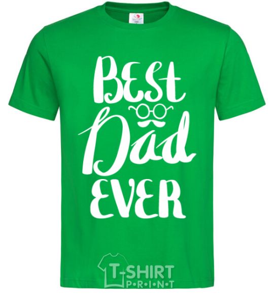 Men's T-Shirt Best dad ever glasses kelly-green фото