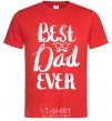 Men's T-Shirt Best dad ever glasses red фото