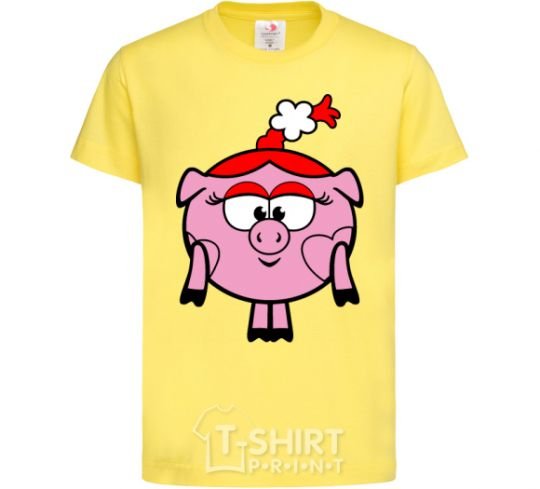 Kids T-shirt Nyusha the pig cornsilk фото