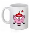 Ceramic mug Nyusha the pig White фото