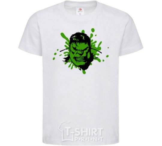 Kids T-shirt Angry Hulk green White фото
