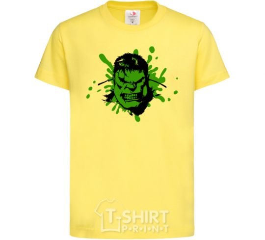 Kids T-shirt Angry Hulk green cornsilk фото