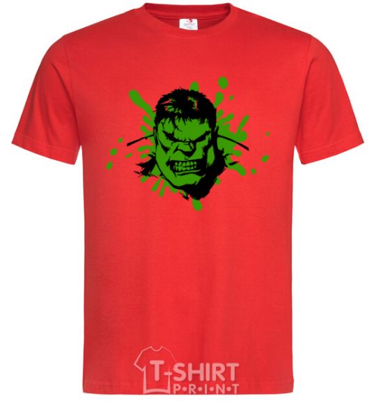 Men's T-Shirt Angry Hulk green red фото