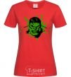 Women's T-shirt Angry Hulk green red фото