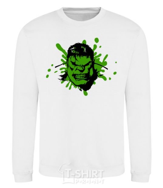 Sweatshirt Angry Hulk green White фото