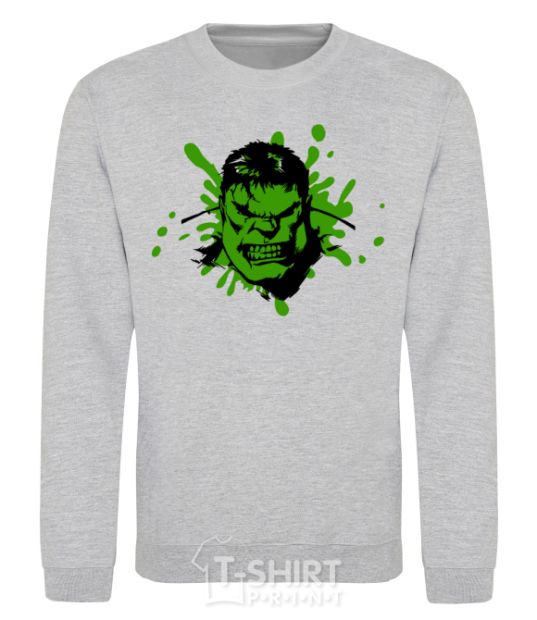 Sweatshirt Angry Hulk green sport-grey фото