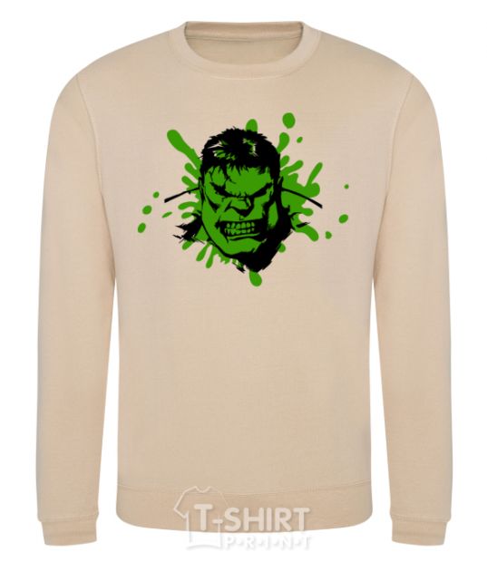 Sweatshirt Angry Hulk green sand фото