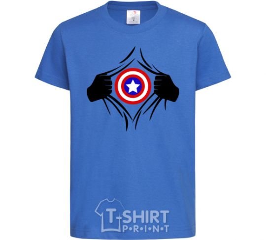 Kids T-shirt Costume Captain America royal-blue фото