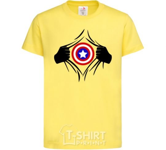 Kids T-shirt Costume Captain America cornsilk фото