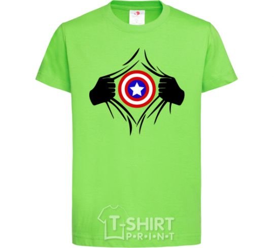 Kids T-shirt Costume Captain America orchid-green фото