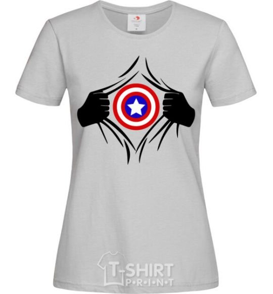 Women's T-shirt Costume Captain America grey фото
