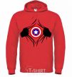 Men`s hoodie Costume Captain America bright-red фото