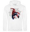 Men`s hoodie Web Spider-Man White фото