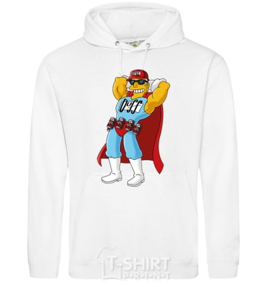 Men`s hoodie Duffman White фото