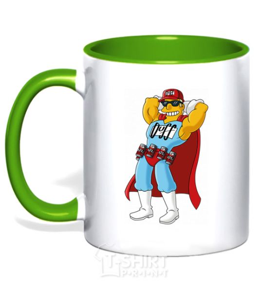 Mug with a colored handle Duffman kelly-green фото