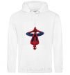 Men`s hoodie Spiderman upside down White фото