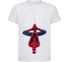 Kids T-shirt Spiderman upside down White фото