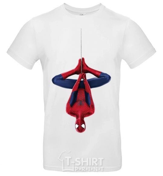 Мужская футболка Spiderman upside down Белый фото