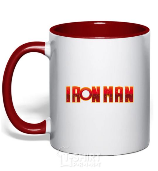 Чашка с цветной ручкой Ironman logo Красный фото