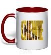 Mug with a colored handle Chewie red фото