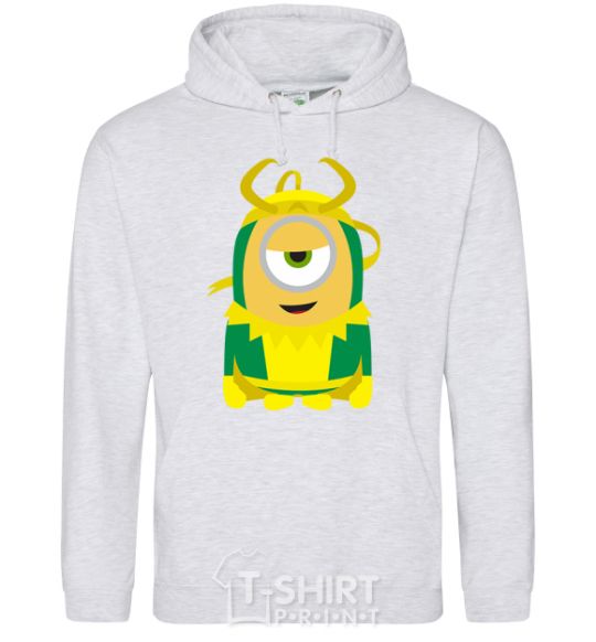 Men`s hoodie Loki minion sport-grey фото