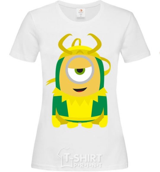 Women's T-shirt Loki minion White фото