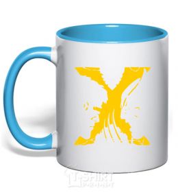 Mug with a colored handle