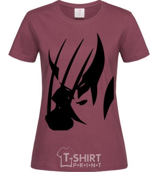 Women's T-shirt Wolverine V.1 burgundy фото