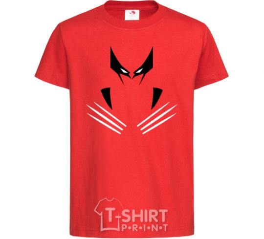 Kids T-shirt Wolverine claws red фото