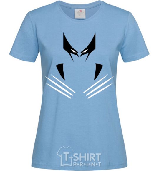 Women's T-shirt Wolverine claws sky-blue фото