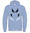 Men`s hoodie Wolverine claws sky-blue фото