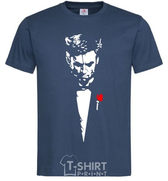 Men's T-Shirt Hugh Jackman navy-blue фото