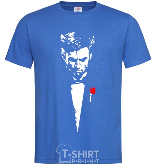 Men's T-Shirt Hugh Jackman royal-blue фото