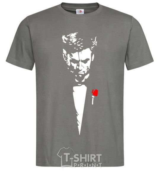 Men's T-Shirt Hugh Jackman dark-grey фото