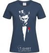 Women's T-shirt Hugh Jackman navy-blue фото