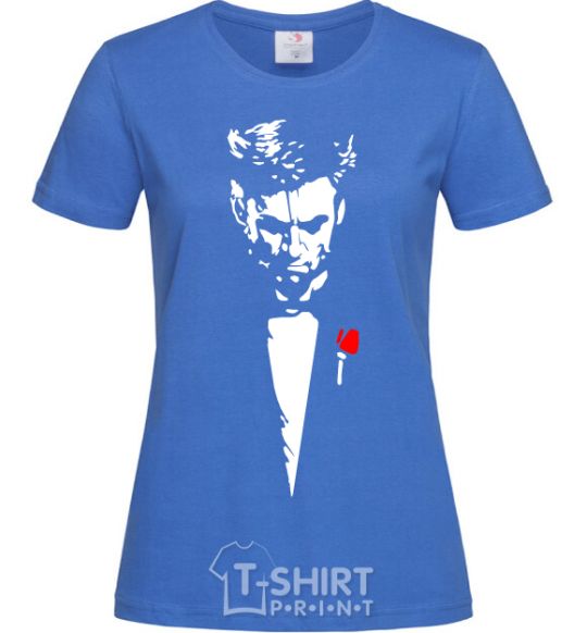 Women's T-shirt Hugh Jackman royal-blue фото