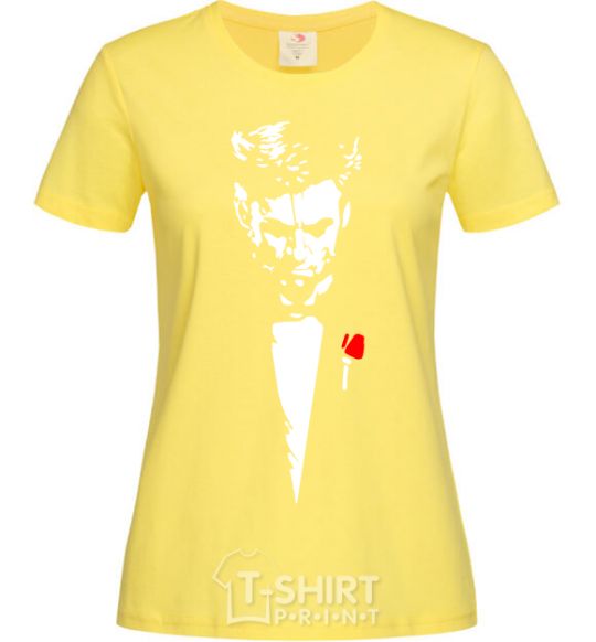 Women's T-shirt Hugh Jackman cornsilk фото