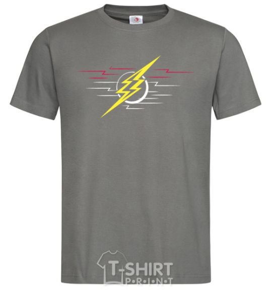 Men's T-Shirt Flash logo lights dark-grey фото