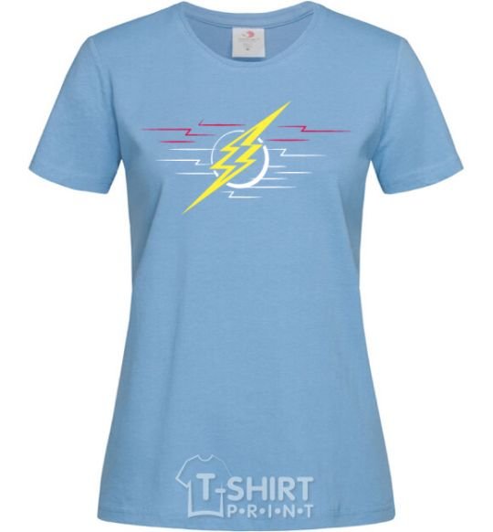 Женская футболка Flash logo lights Голубой фото