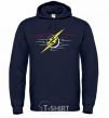 Men`s hoodie Flash logo lights navy-blue фото