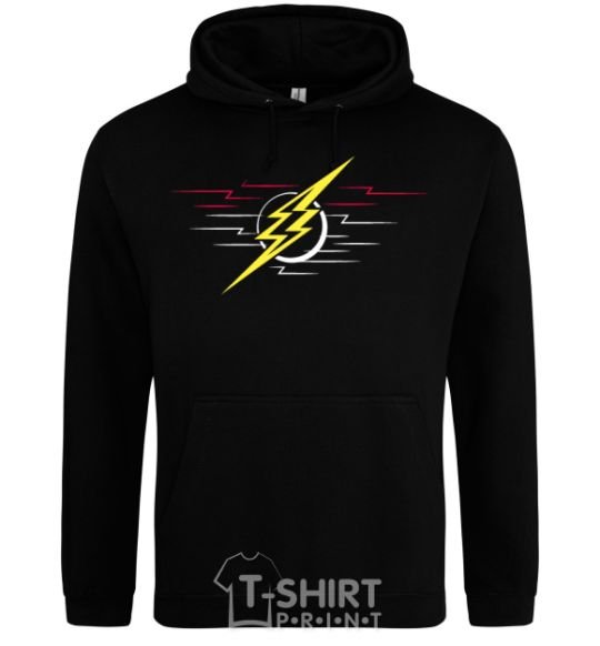 Men`s hoodie Flash logo lights black фото