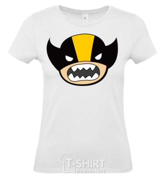 Women's T-shirt Fun wolverine White фото