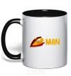 Mug with a colored handle Man iron black фото