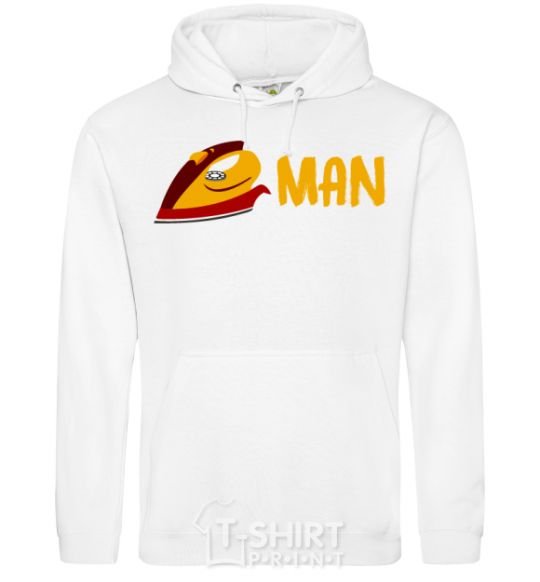 Men`s hoodie Man iron White фото