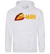 Men`s hoodie Man iron sport-grey фото