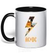 Mug with a colored handle AC DC rock black фото