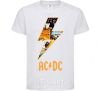 Детская футболка AC DC rock Белый фото
