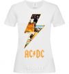 Women's T-shirt AC DC rock White фото