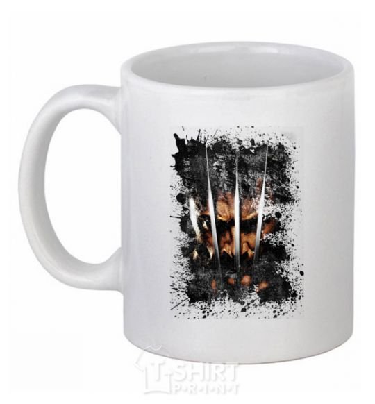 Ceramic mug Wolverine splash White фото